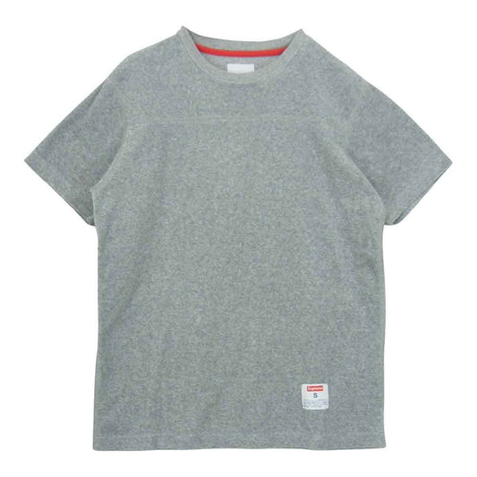 Supreme シュプリーム 15SS Terry Football Top パイル フットボール Tシャツ グレー系 S【中古】