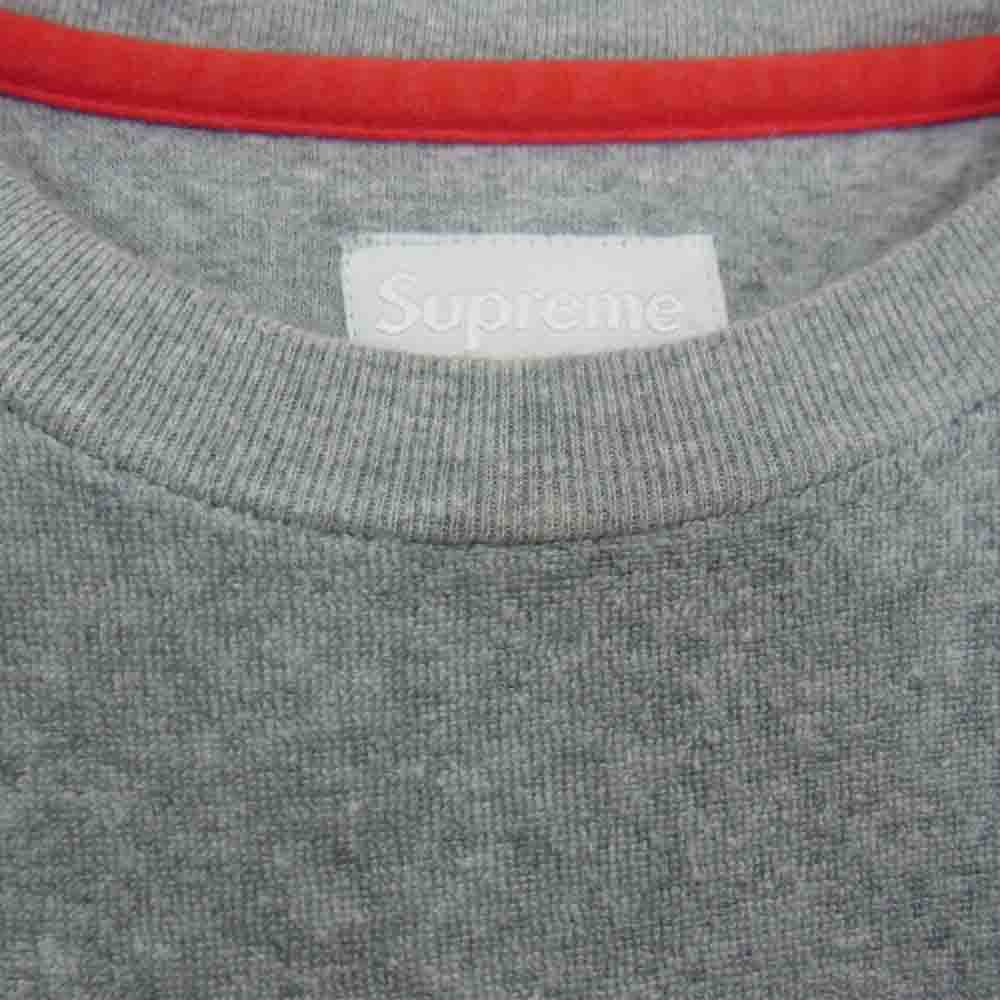 Supreme シュプリーム 15SS Terry Football Top パイル フットボール Tシャツ グレー系 S【中古】