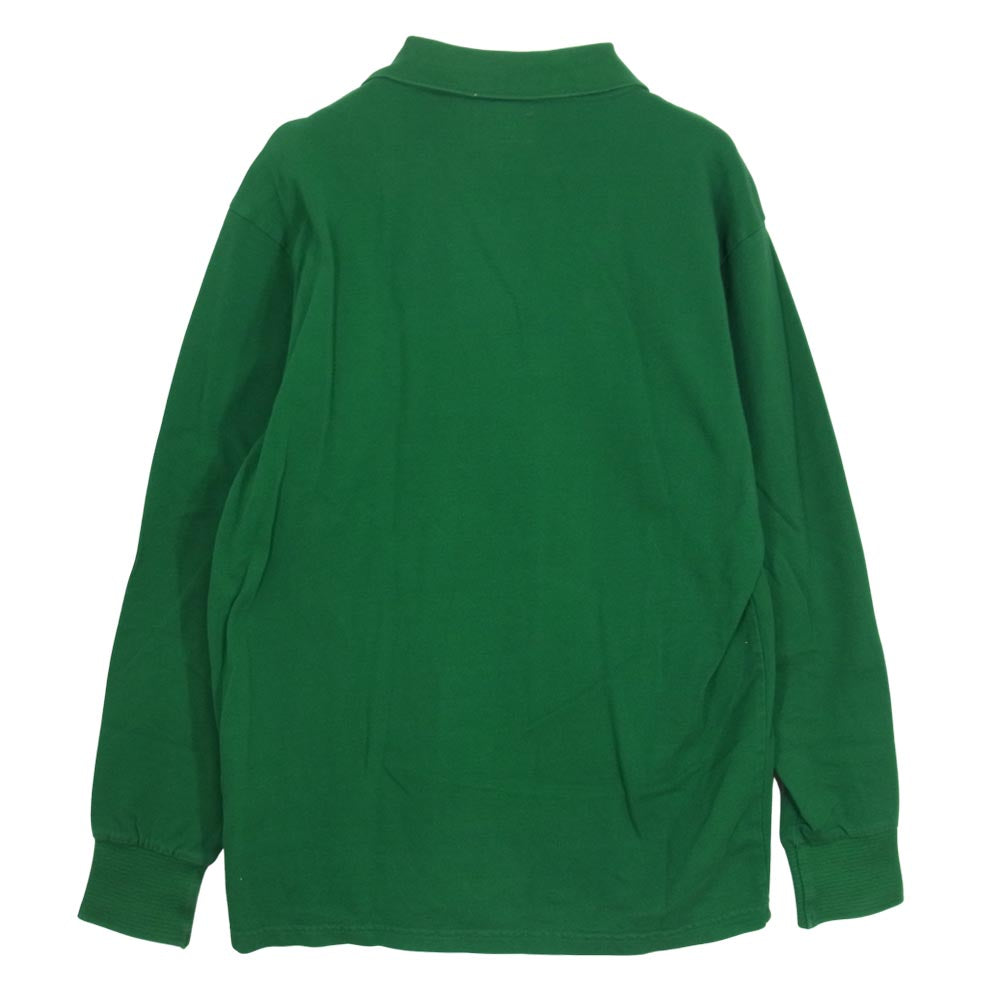 Supreme シュプリーム 14AW Solid L/S Polo ロングスリーブ ポロ シャツ グリーン グリーン系 S【中古】