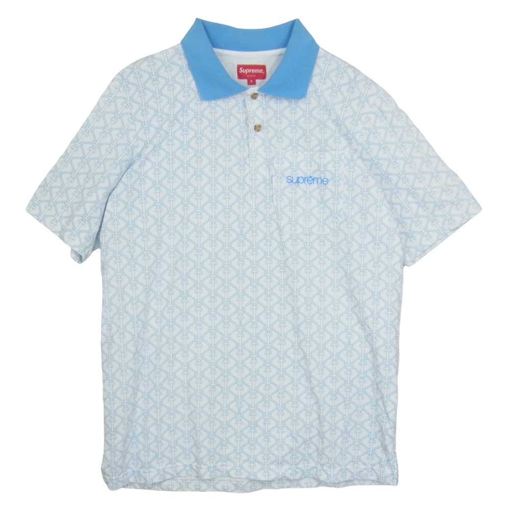 完売品】supreme Bridle Print Polo Shirt-