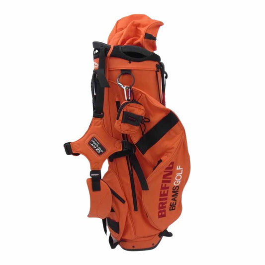 BRIEFING ブリーフィング BEAMS GOLF ビームスゴルフ SUN MOUNTAIN サンマウンテン STAND CADDIE BAG スタンド キャディー バッグ オレンジ系【中古】