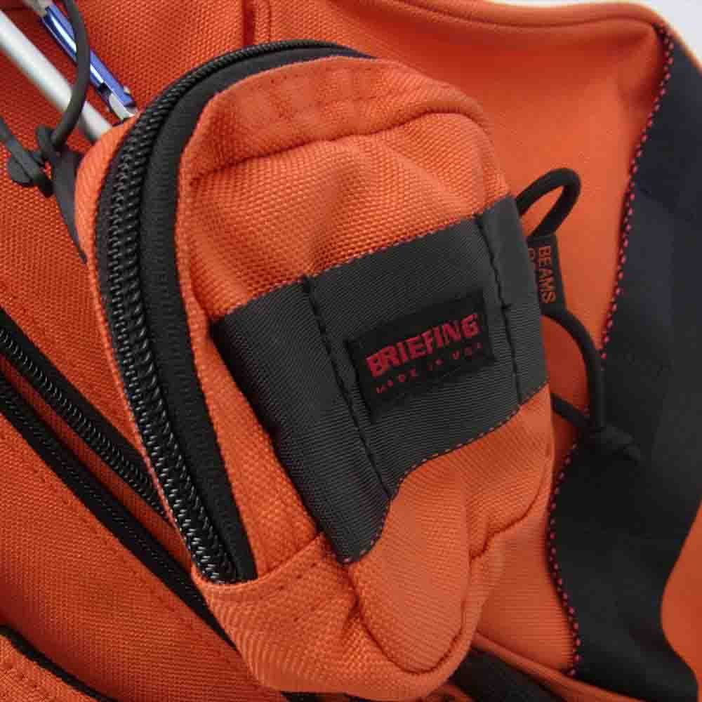 BRIEFING ブリーフィング BEAMS GOLF ビームスゴルフ SUN MOUNTAIN サンマウンテン STAND CADDIE BAG スタンド キャディー バッグ オレンジ系【中古】