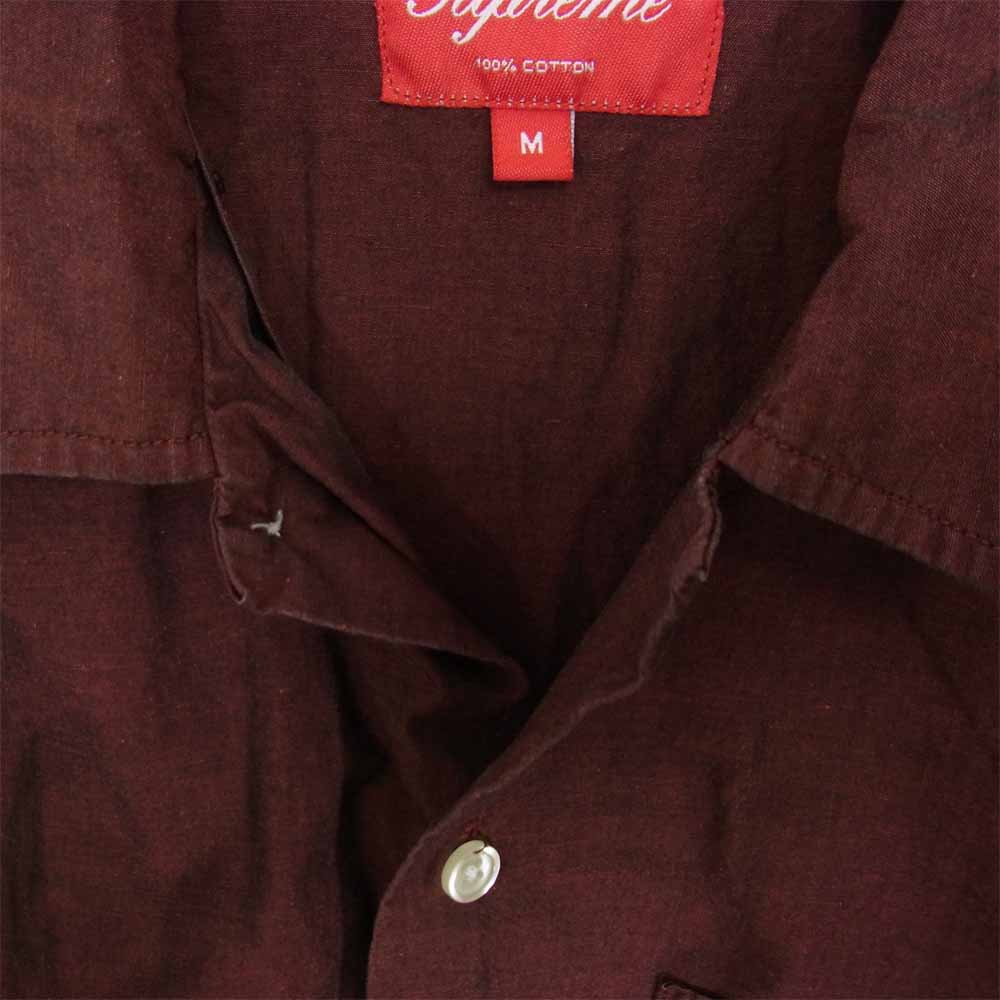 Supreme シュプリーム ショートスリーブ 半袖 シャツ エンジ系 S【中古】