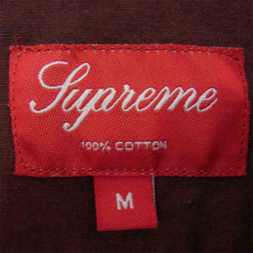 Supreme シュプリーム ショートスリーブ 半袖 シャツ エンジ系 S【中古】