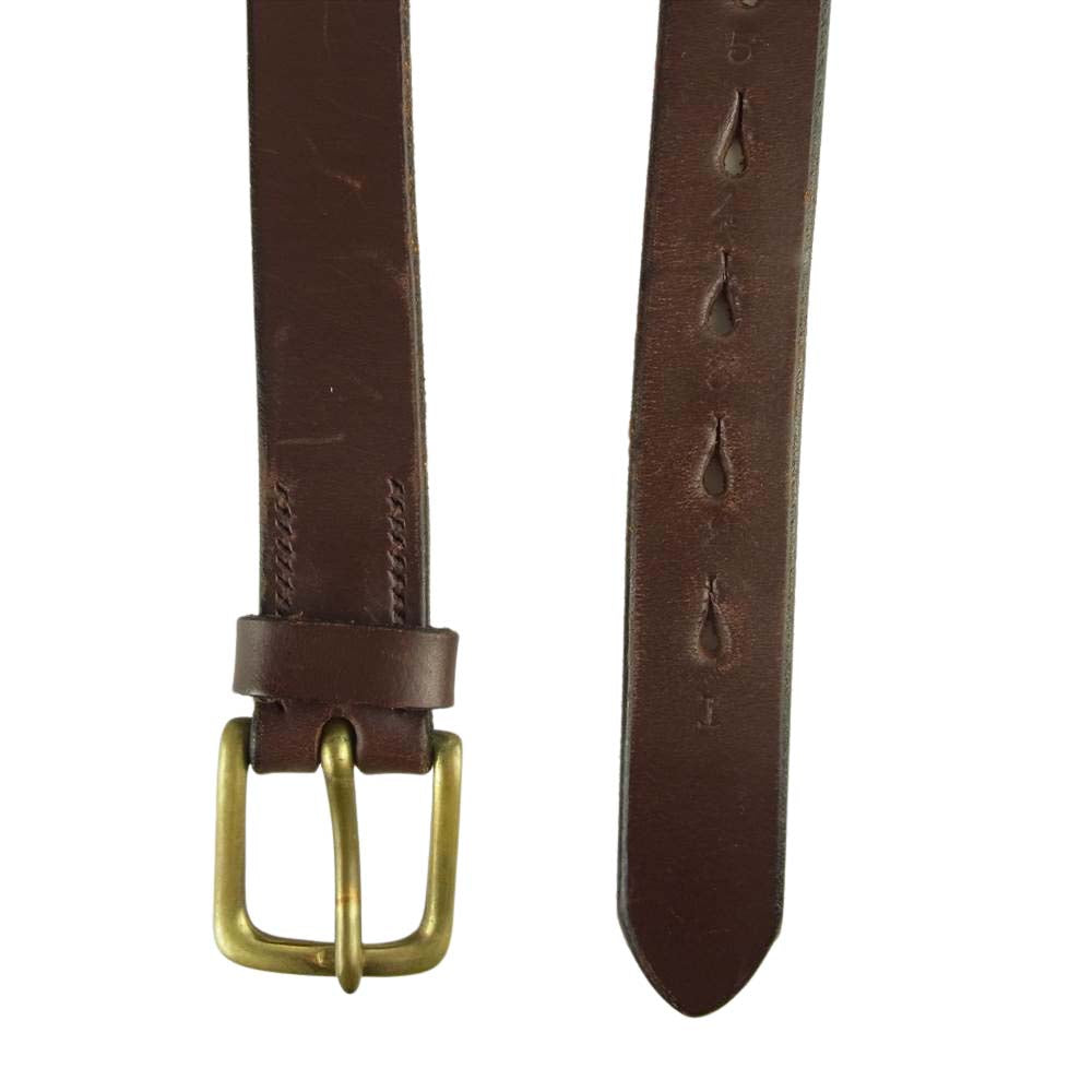ジャベツクリフ 英国製 レザー ベルト ブラウン系【中古】