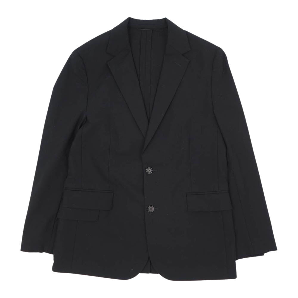 BALENCIAGA バレンシアガ 国内正規品 375884 TMI10 ウール 2B セットアップ テーラードジャケット スラックスパンツ ブラック系 46【中古】
