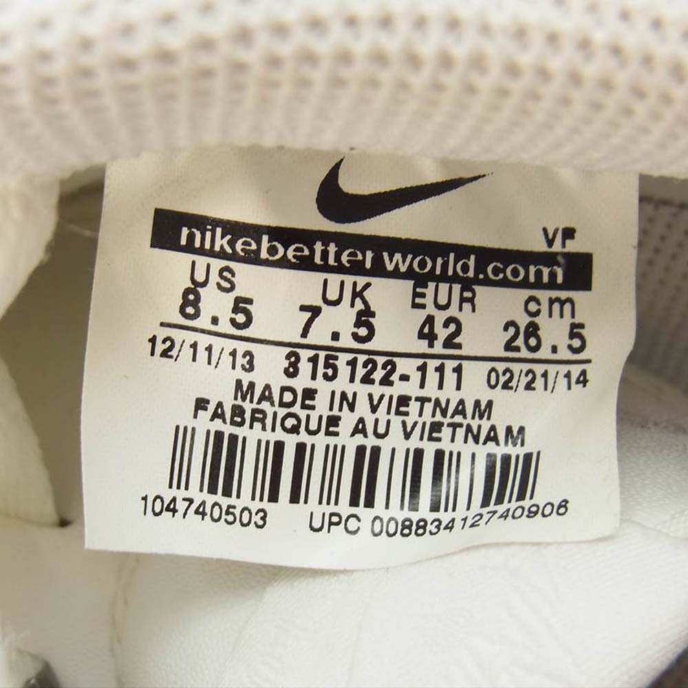 NIKE ナイキ 315122-111 AIR FORCE 1 '07 エアフォース 1 '07  ホワイト系 26.5cm【中古】