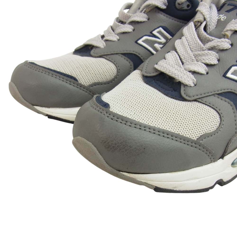 NEW BALANCE ニューバランス Made in U.S.A M1700GRA レザー メッシュ 切替 ローカット スニーカー グレー系 26.5cm【中古】