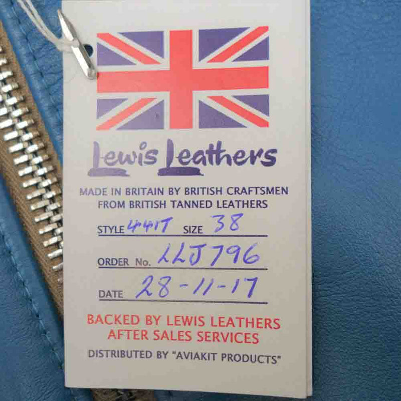 Lewis Leathers ルイスレザー 441T CYCLONE TIGHT FIT ヴィンテージターコイズ ホースハイド サイクロン タイトフィット ブルー系 38【中古】
