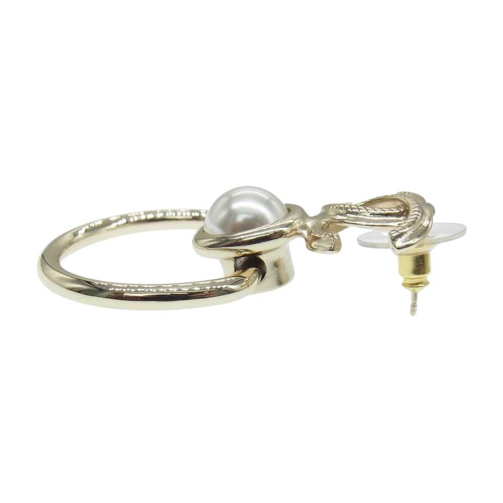 CHANEL シャネル B22C フェイクパール ココマーク ピアス【美品】【中古】