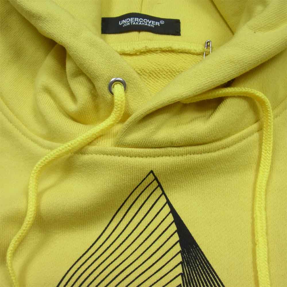 UNDERCOVER アンダーカバー 18SS UCV4815-2 Telescope Hoodie テレスコープ フーディ プリント プルオーバー パーカー イエロー系 3【新古品】【未使用】【中古】