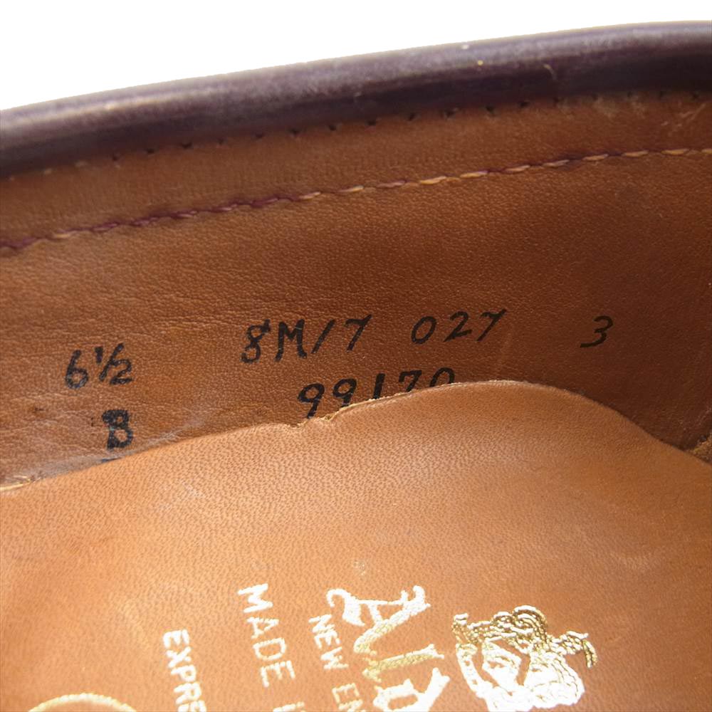 ALDEN オールデン BEAUTY & YOUTH別注 99170 コードバン タッセルローファー バーガンディー 6.5D  ブラック系 6 1/2 D【新古品】【未使用】【中古】