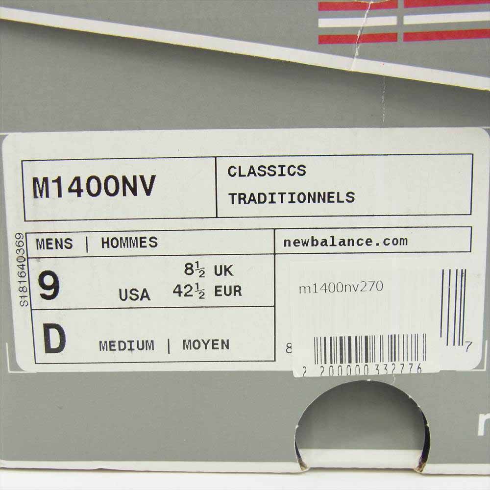 NEW BALANCE ニューバランス USA製 M1400NV スエード スニーカー ネイビー系 27cm【中古】
