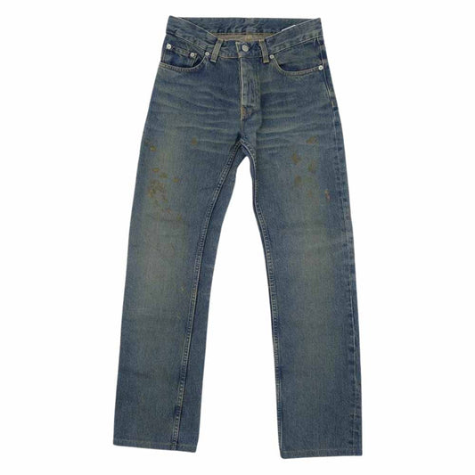 HELMUT LANG ヘルムートラング HELMUT LANG jeans 国内正規品 バスストップタグ 90S 後期 ペイント加工 デニムパンツ インディゴブルー系 27【中古】