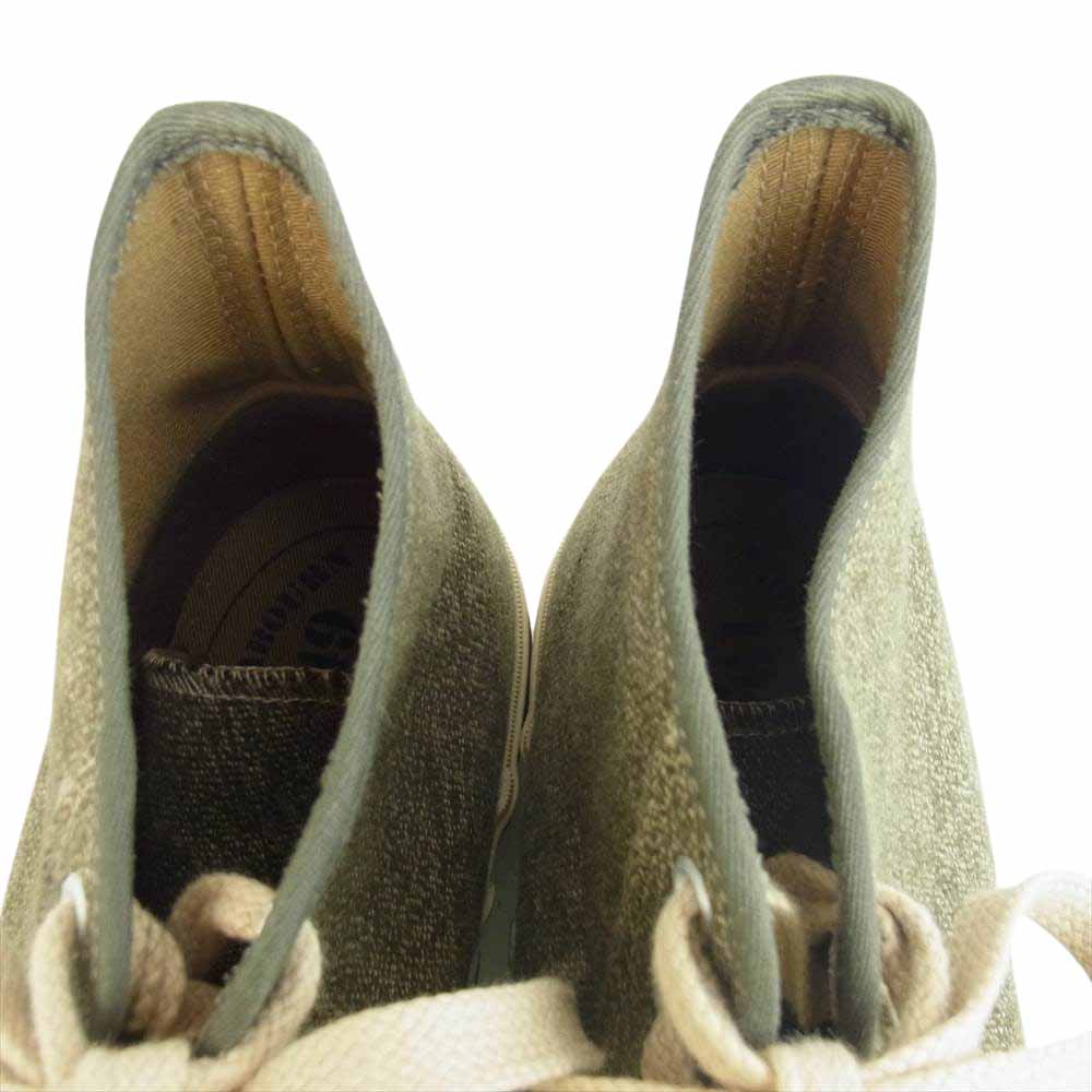 Nigel Cabourn ナイジェルケーボン ARMY TRAINERS  アーミートレーナー ハイカット スニーカー グリーン系 8.5【中古】