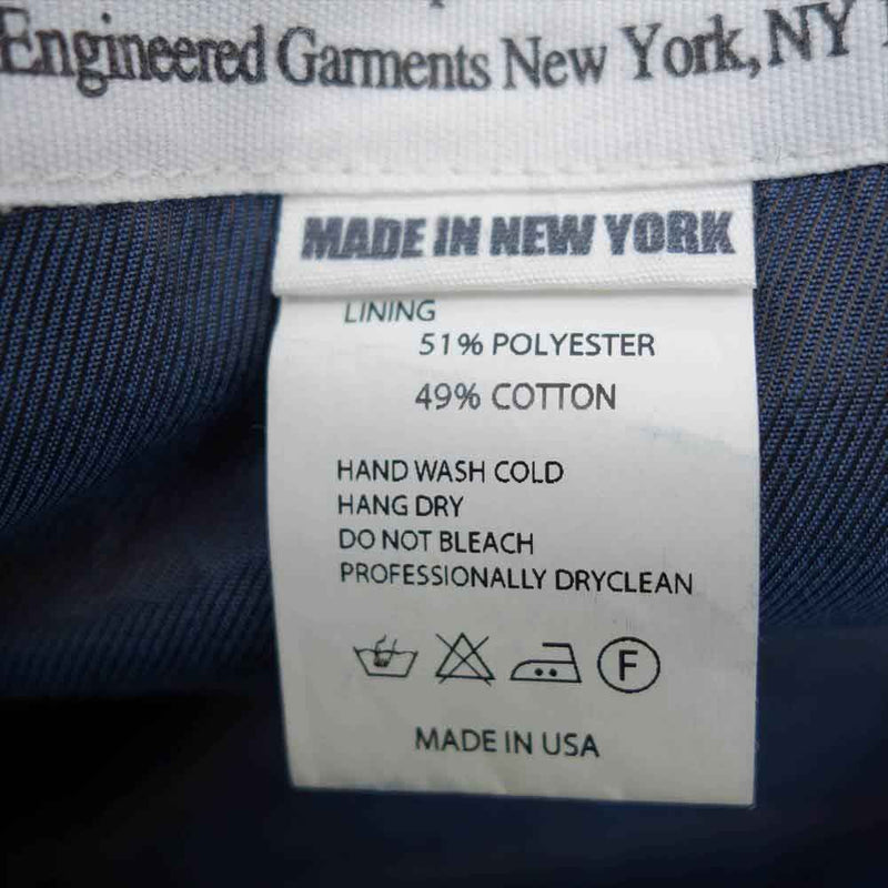 Engineered Garments エンジニアードガーメンツ Andover Jacket WOOL 4ポケット 3B テーラード アンドーバー ジャケット ウール ネイビー ダークネイビー系 XS【美品】【中古】