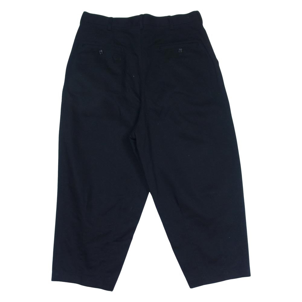 COMME des GARCONS コムデギャルソン HOMME オム AD2020 HF-P042 コットンツイル 2タック ワイド テーパード パンツ ブラック系 S【中古】