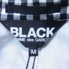 COMME des GARCONS コムデギャルソン BLACK AD2008 1C-J023 製品洗い加工 パッカリング ギンガムチェック 燕尾 ジャケット ブラック系 M【美品】【中古】