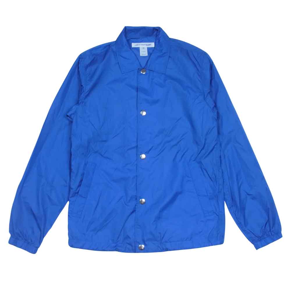 COMME des GARCONS コムデギャルソン Shirt Yue Minjun 21SS FG-J001 バックプリント コーチ ジャケット ブルー系 S【美品】【中古】
