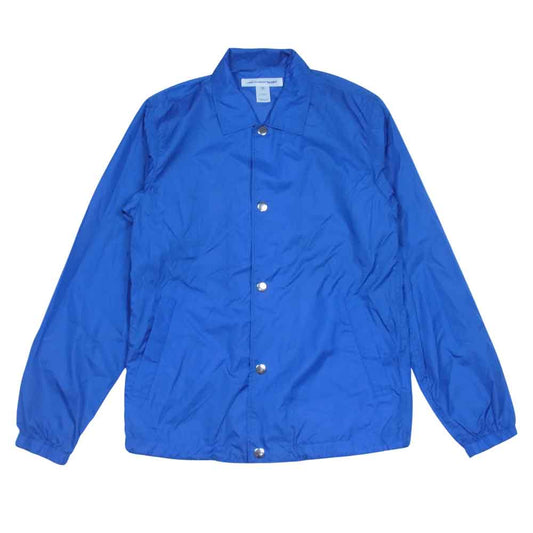 COMME des GARCONS コムデギャルソン Shirt Yue Minjun 21SS FG-J001 バックプリント コーチ ジャケット ブルー系 S【美品】【中古】