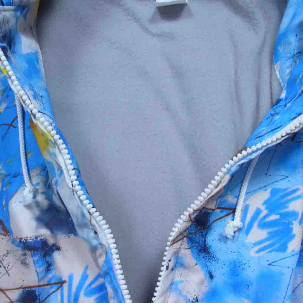 COMME des GARCONS コムデギャルソン Shirt Futura 20AW W28171 フランス製 フューチャラ グラフィック プリント フーデッド ジャケット ライトブルー系 S【美品】【中古】