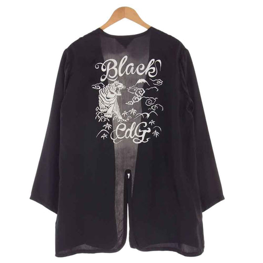 COMME des GARCONS コムデギャルソン BLACK AD2020 1G-C006 製品洗い加工 バック刺繍 ライナー コート ブラック系 XS【美品】【中古】