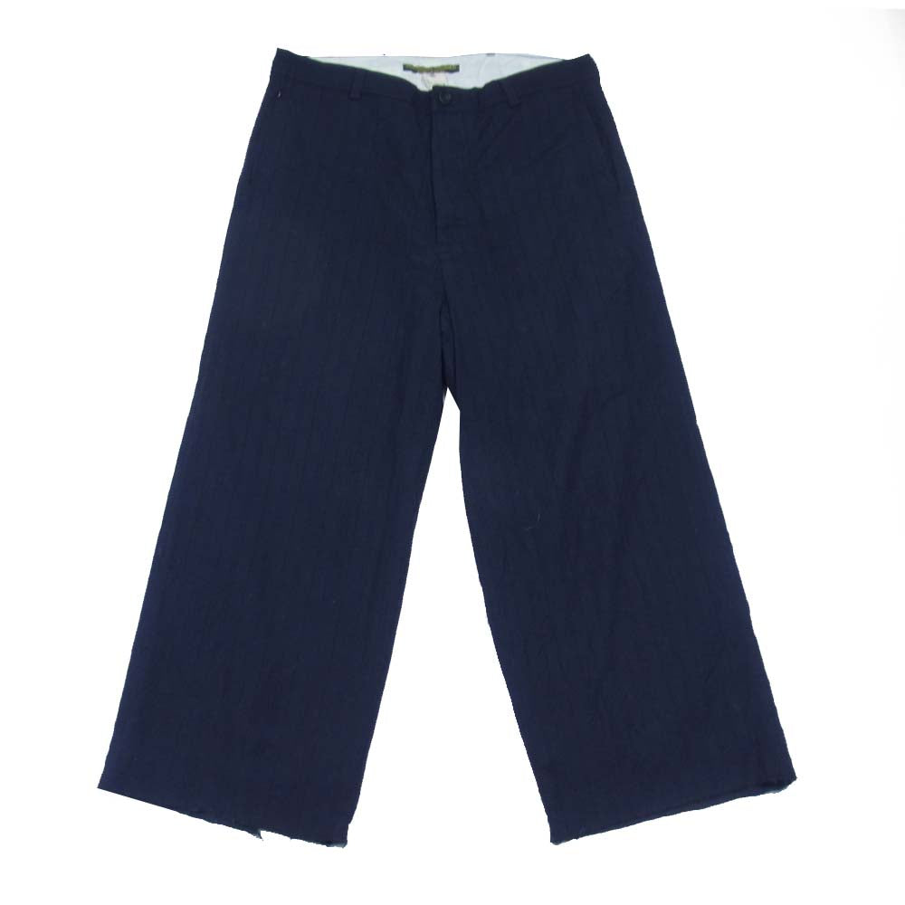 Paul Harnden ポールハーデン ストライプ ウール パンツ ネイビー系 XS【中古】