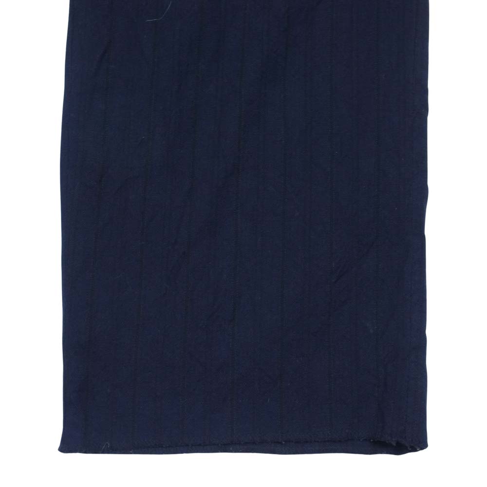 Paul Harnden ポールハーデン ストライプ ウール パンツ ネイビー系 XS【中古】