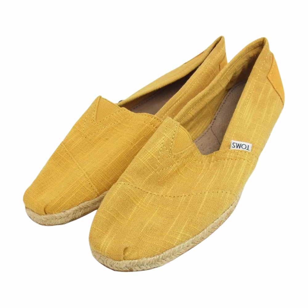 トムス Classics キャンバス スリッポン シューズ イエロー系 10.5【新古品】【未使用】【中古】