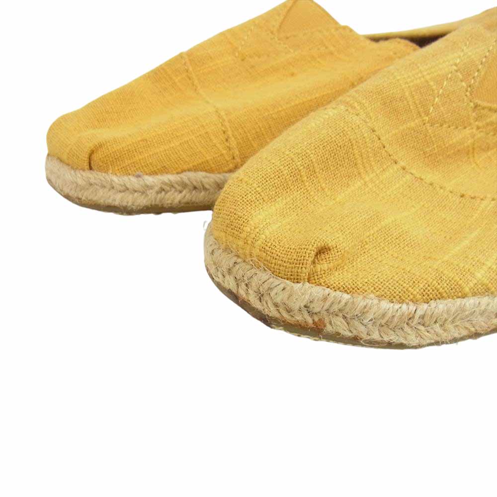 トムス Classics キャンバス スリッポン シューズ イエロー系 10.5【新古品】【未使用】【中古】