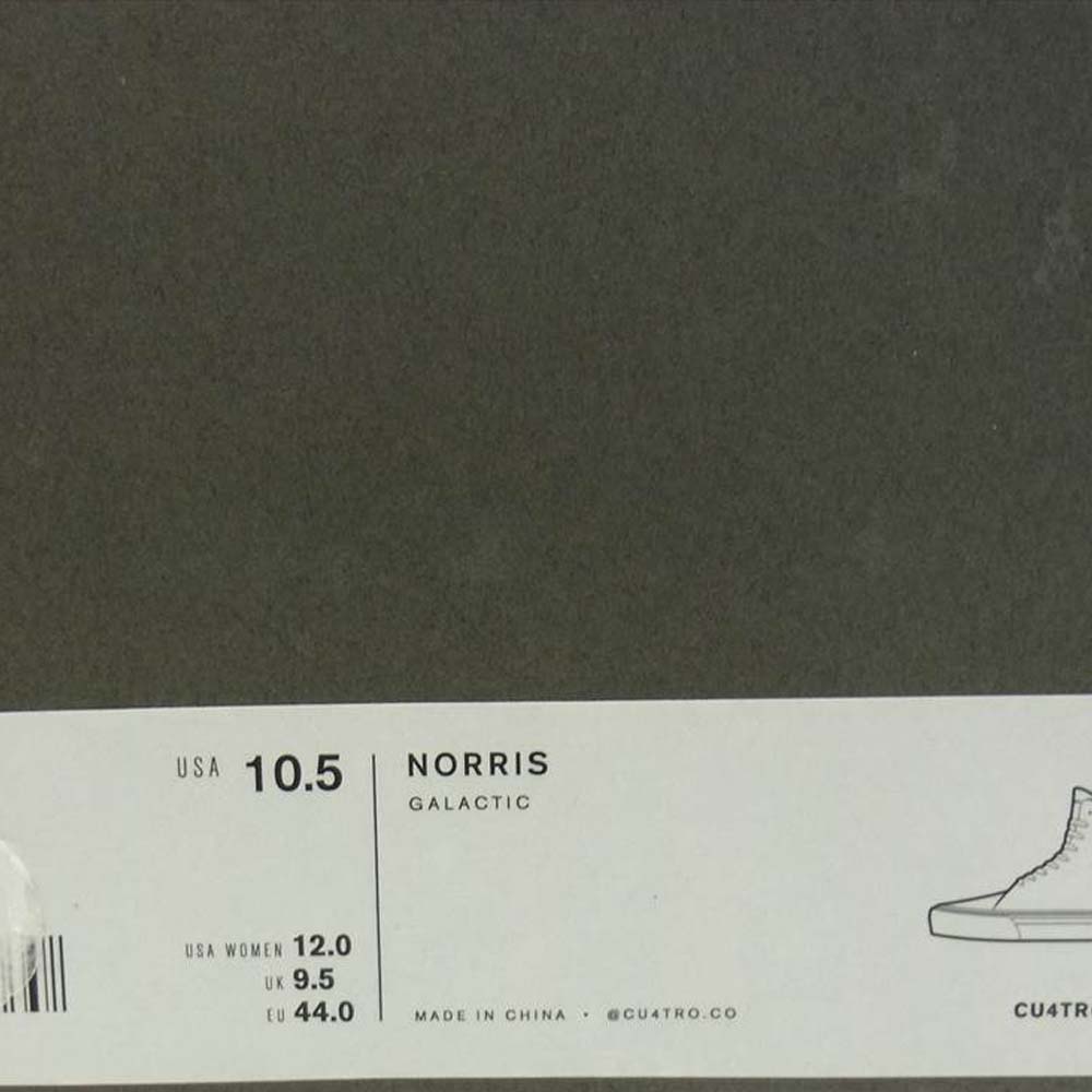 クアトロ CNR1002 NORRIS ノリス スエード ハイカット スニーカー グレー系 US 10.5【新古品】【未使用】【中古】
