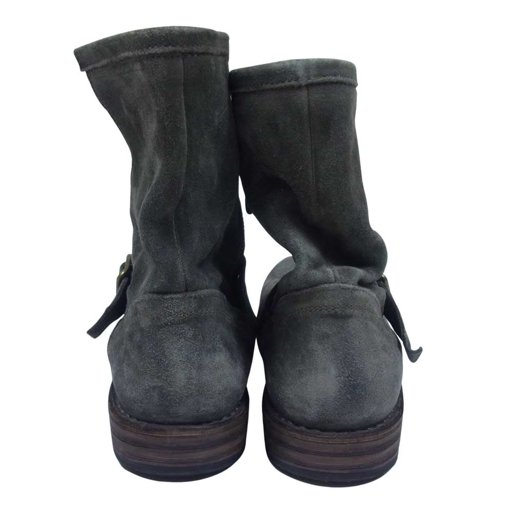 フィオレンティーニベイカー スエード サイドジップ ショート エンジニア ブーツ グレー系 44【中古】