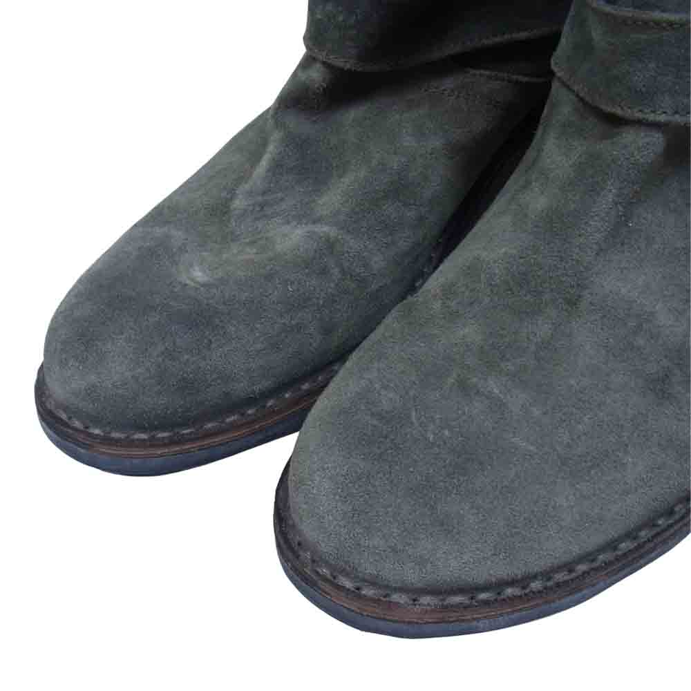 フィオレンティーニベイカー スエード サイドジップ ショート エンジニア ブーツ グレー系 44【中古】