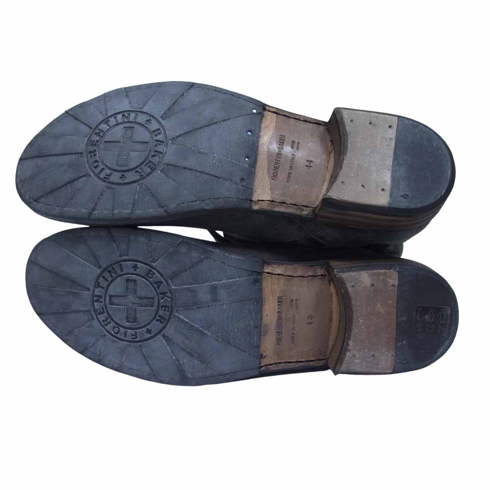 フィオレンティーニベイカー スエード サイドジップ ショート エンジニア ブーツ グレー系 44【中古】