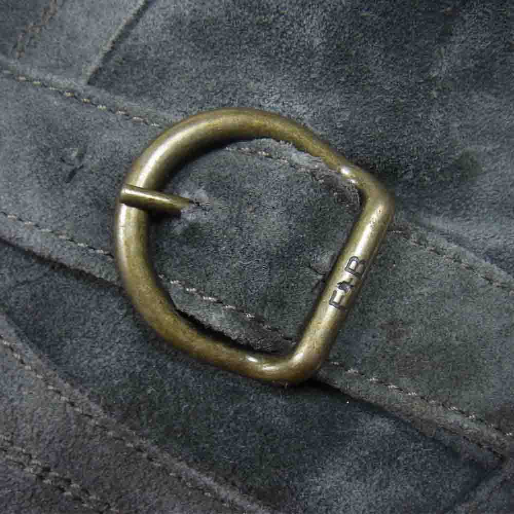 フィオレンティーニベイカー スエード サイドジップ ショート エンジニア ブーツ グレー系 44【中古】