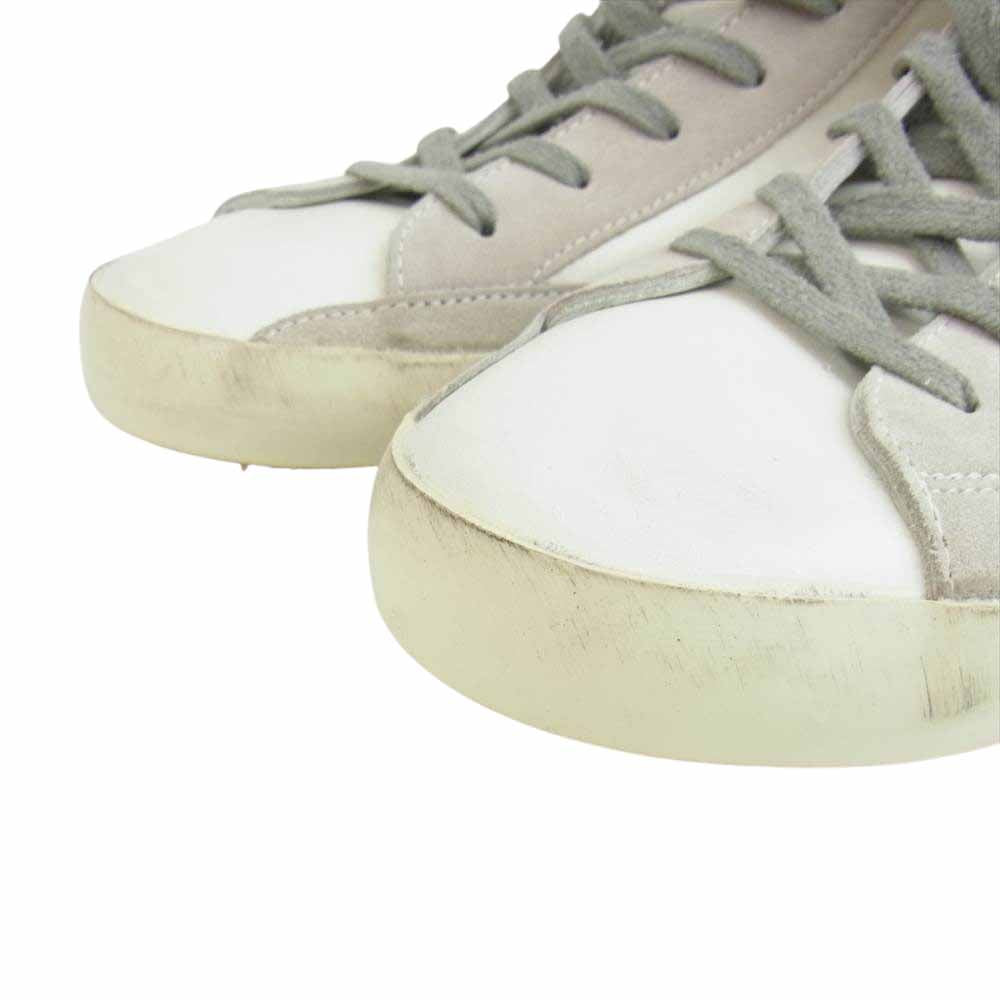 フィリップモデル CLHU VL05 ハイカット レザー スニーカー ホワイト系 44【中古】