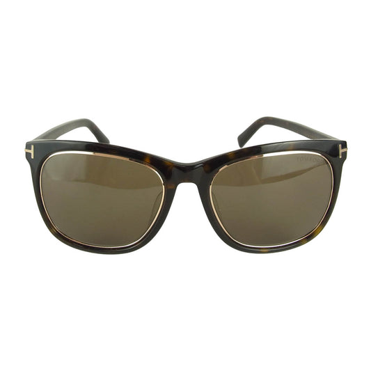 TOM FORD トムフォード TF415-D Tロゴ ウェリントン サングラス ブラウン系 57□20ー145【美品】【中古】
