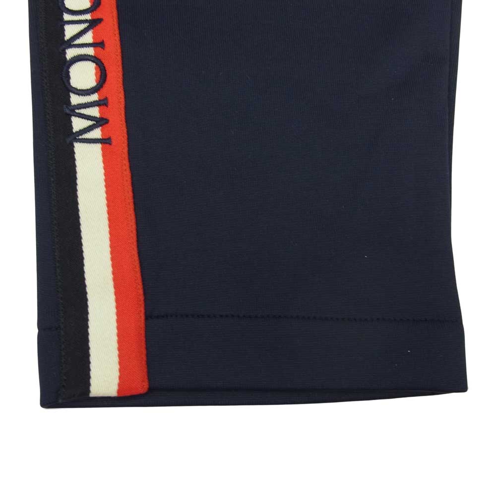 MONCLER モンクレール 国内正規品 PANTALONE パンタロン サイドライン ロゴ ジャージー トラック パンツ ネイビー系 XL【美品】【中古】