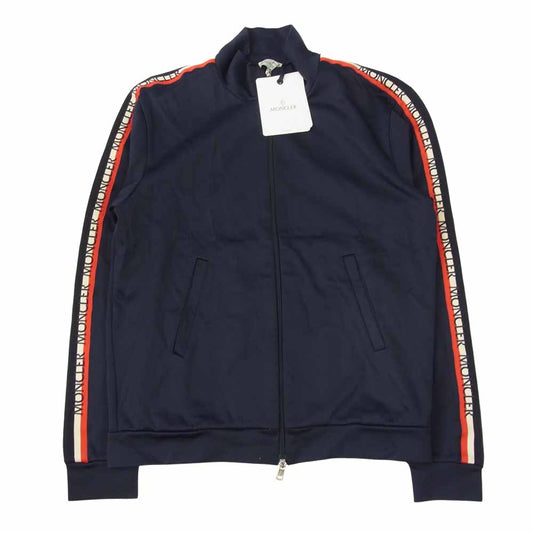 MONCLER モンクレール 国内正規品 MAGLIA CARDIGAN マグリア カーディガン サイドライン ロゴ ジャージー トラック ジャケット ネイビー系 XL【美品】【中古】
