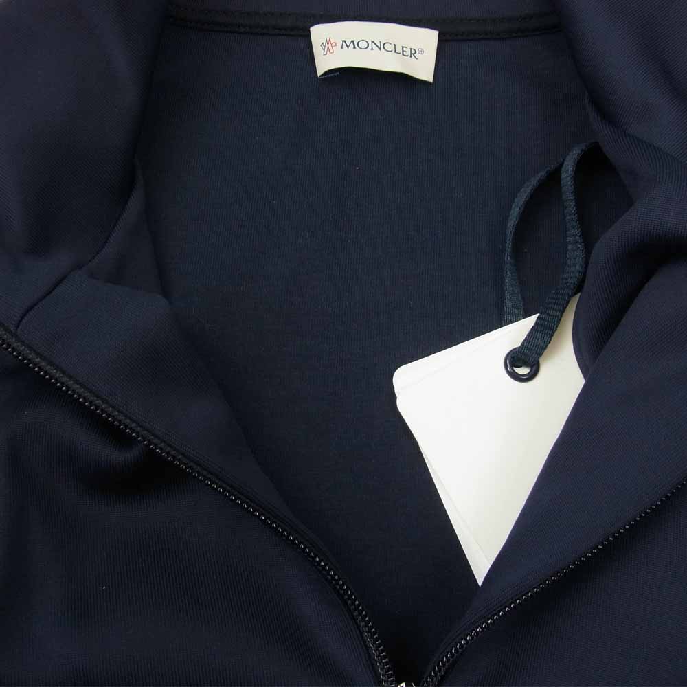 MONCLER モンクレール 国内正規品 MAGLIA CARDIGAN マグリア カーディガン サイドライン ロゴ ジャージー トラック ジャケット ネイビー系 XL【美品】【中古】