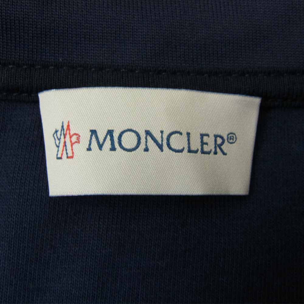 MONCLER モンクレール 国内正規品 MAGLIA CARDIGAN マグリア カーディガン サイドライン ロゴ ジャージー トラック ジャケット ネイビー系 XL【美品】【中古】