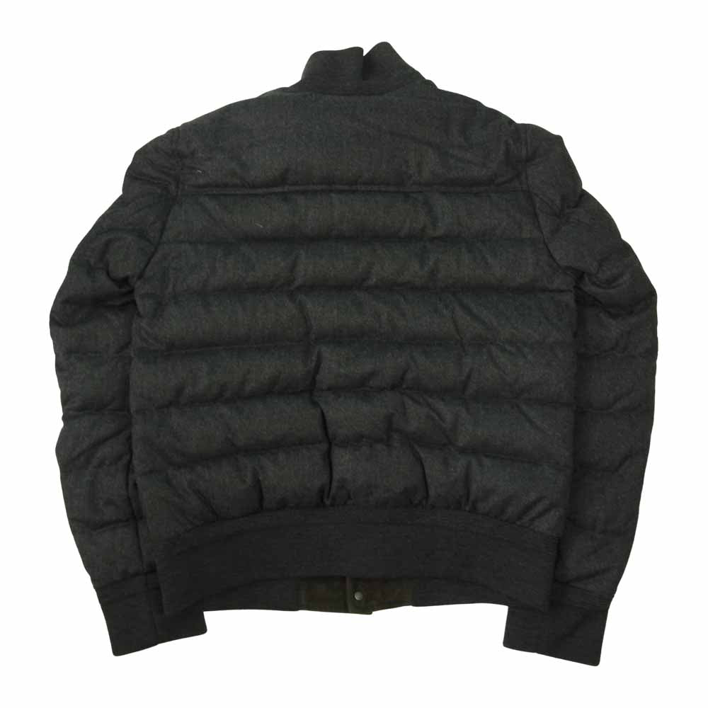 MONCLER モンクレール 国内正規品 BRANDON ブランドン スエードレザー ウール 切替 ダウン ジャケット グレー系 ブラウン系 3【新古品】【未使用】【中古】