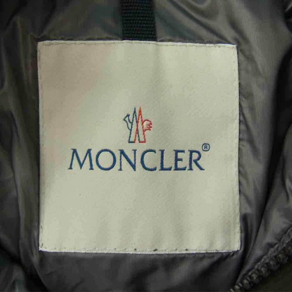 MONCLER モンクレール 国内正規品 BRANDON ブランドン スエードレザー ウール 切替 ダウン ジャケット グレー系 ブラウン系 3【新古品】【未使用】【中古】
