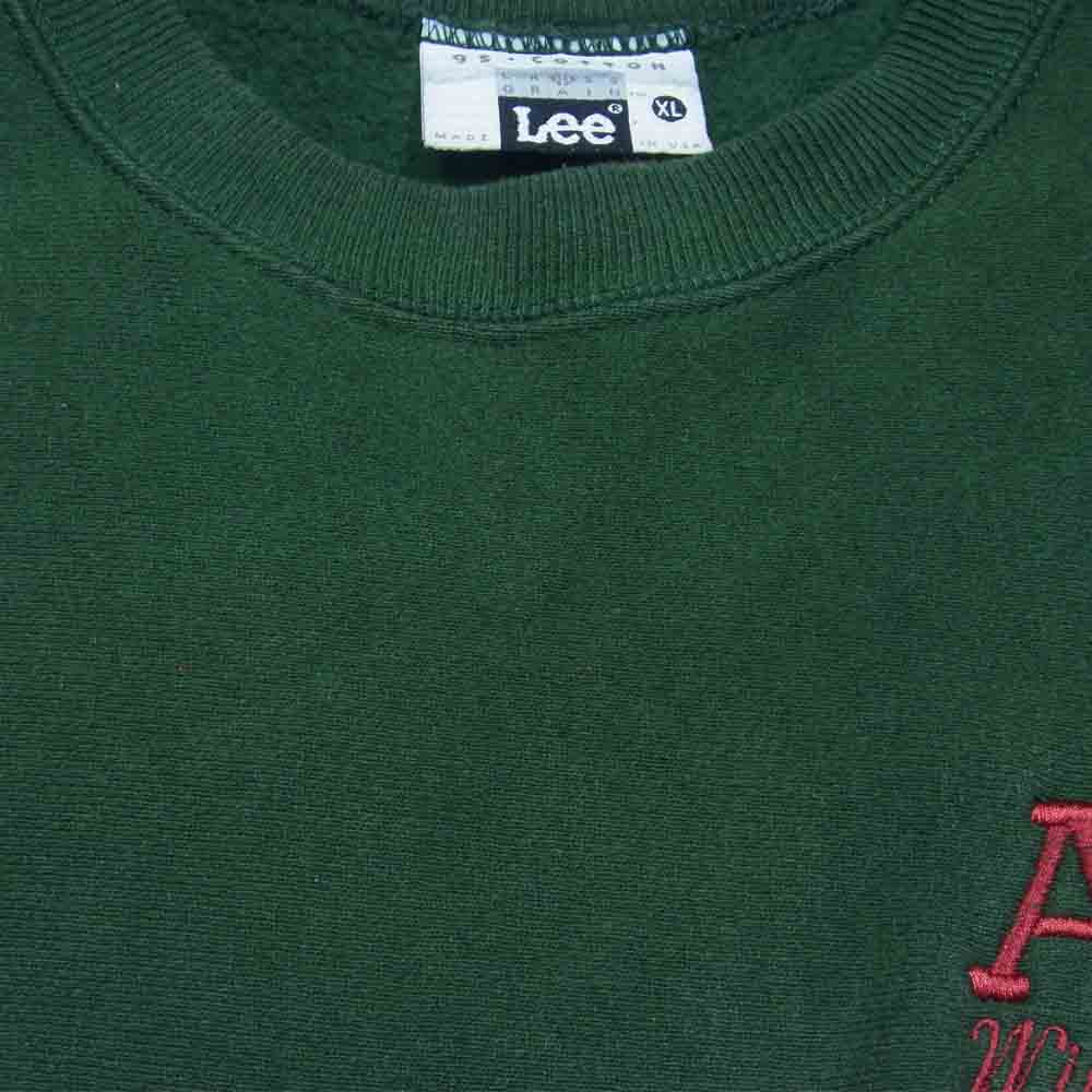 Lee リー ヴィンテージ USA製 胸刺繍 半袖 スウェット グリーン系 XL【中古】