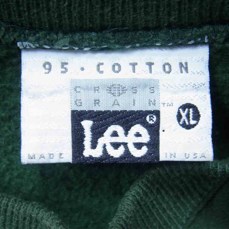 Lee リー ヴィンテージ USA製 胸刺繍 半袖 スウェット グリーン系 XL【中古】