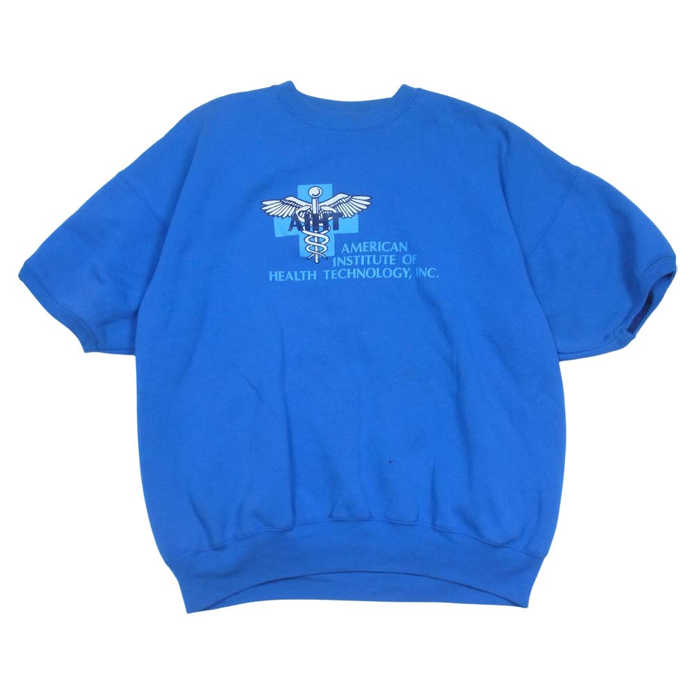 ヘインズ ヴィンテージ プリント 半袖 スウェット ブルー系 XXL【中古】