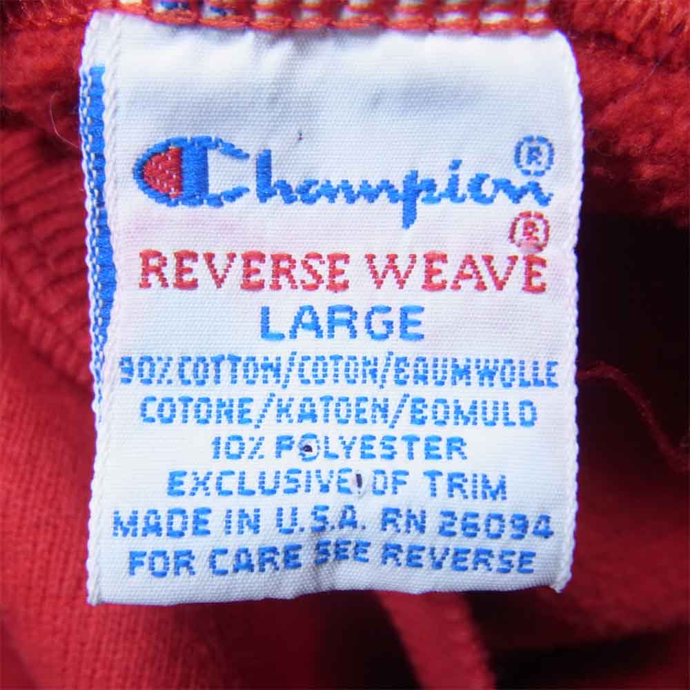 Champion チャンピオン ヴィンテージ 90s USA製 リバースウィーブ スウェット  レッド系 L【中古】