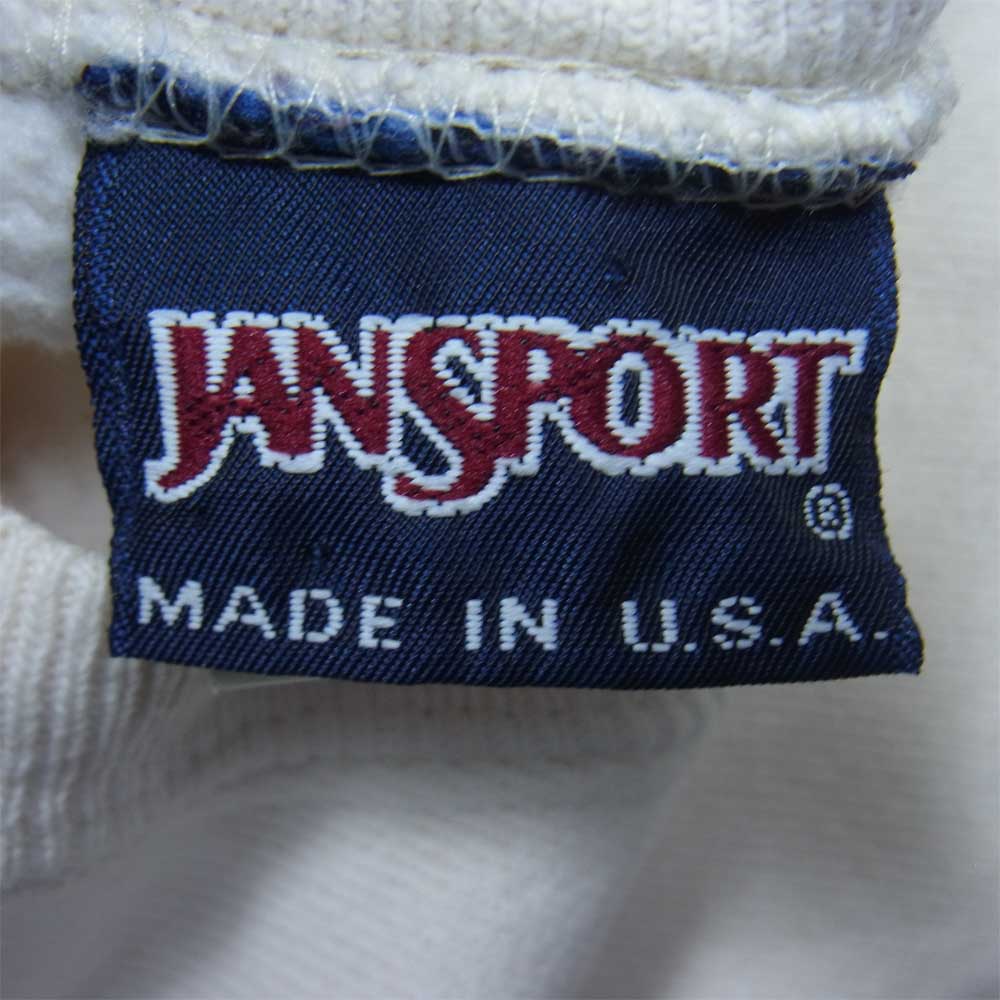 ジャンスポーツ ヴィンテージ 90s USA製 リバースウィーブ 半袖 スウェット オフホワイト系 表記なし【中古】