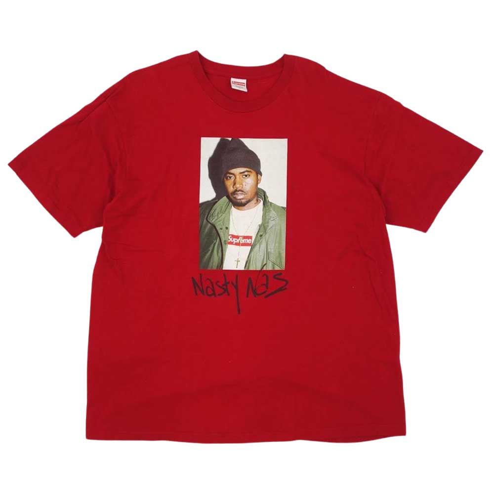Supreme シュプリーム 17AW Nas Tee ナズ Tシャツ レッド系 XL【中古】