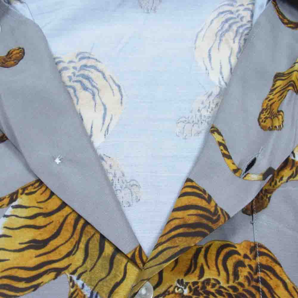 WACKO MARIA ワコマリア Tim Lehi ティムリーハイ タイガー アロハ ハワイアンシャツ グレー系 XL【中古】